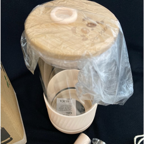 Pandaloo Reusable Glass Cup Tumbler and Metal Straws - Picture 4 of 8